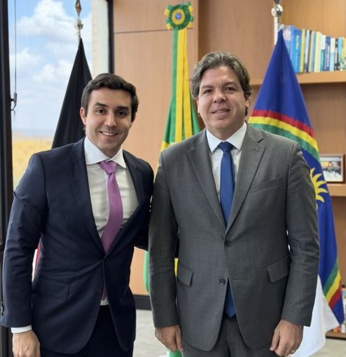 Empresário Salim Bayde Neto e o ministro das Comunicações, Frederico de Siqueira Filho